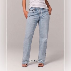 Abercombie low rise curve love jeans